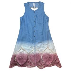 Aratta Blue and Pink Dress | Size S